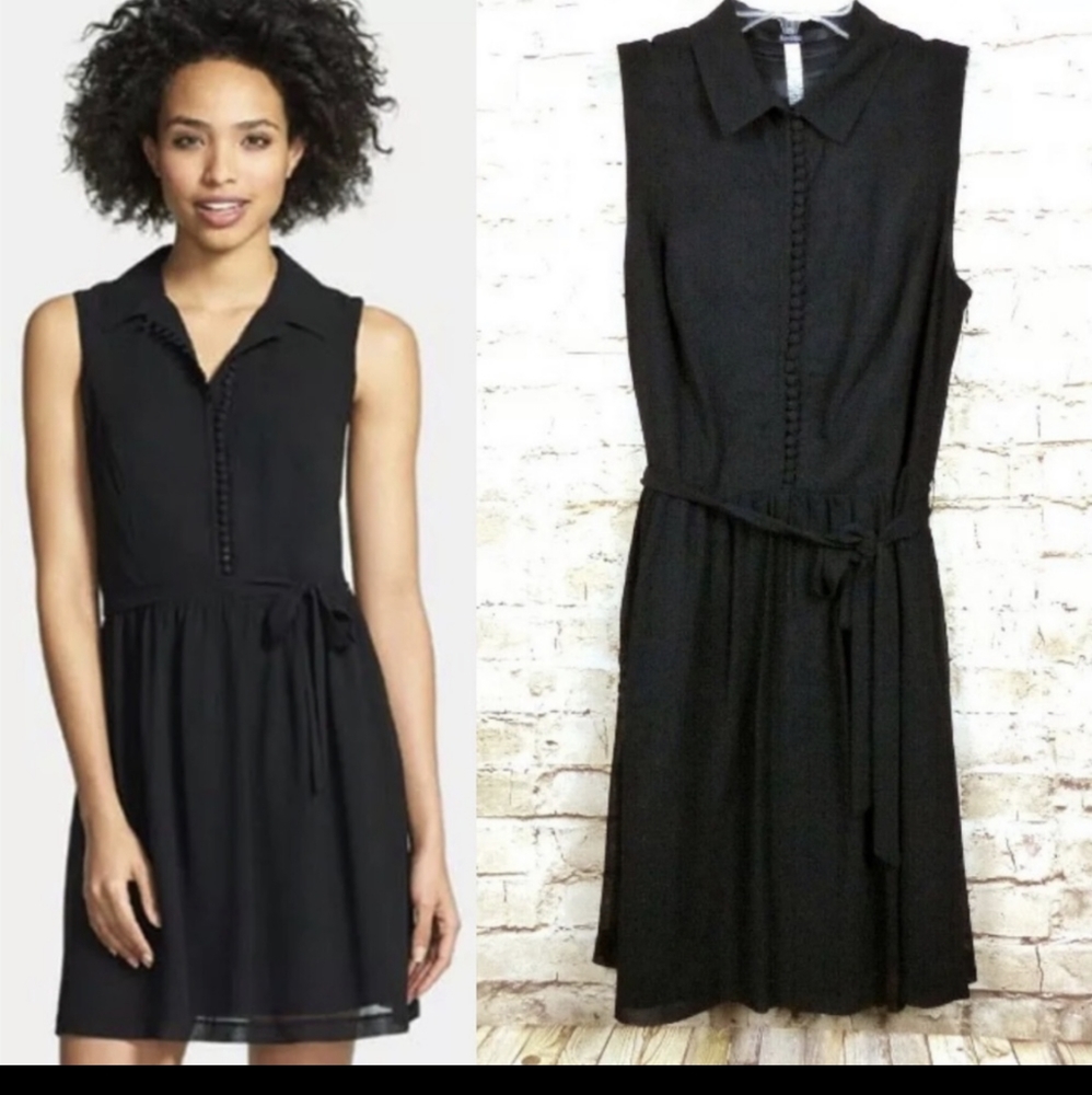 Kensie Black Button Front Dress Worn Once